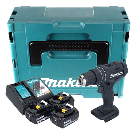 Makita DHP 482 F3JB Akumulatorowa wiertarko-wkrętarka udarowa 18 V 62 Nm czarna + 3x akumulator 3,0 Ah + ładowarka + Makpac