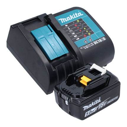 Makita DHP 482 ST1B Akumulatorowa wiertarko-wkrętarka udarowa 18 V 62 Nm czarna + 1x akumulator 5,0 Ah + ładowarka