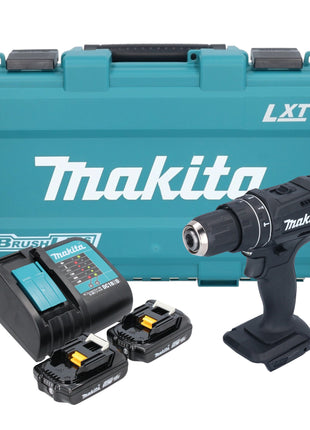 Makita DHP 482 SAKB Akku Schlagbohrschrauber 18 V 62 Nm Schwarz + 2x Akku 2,0 Ah + Ladegerät + Koffer