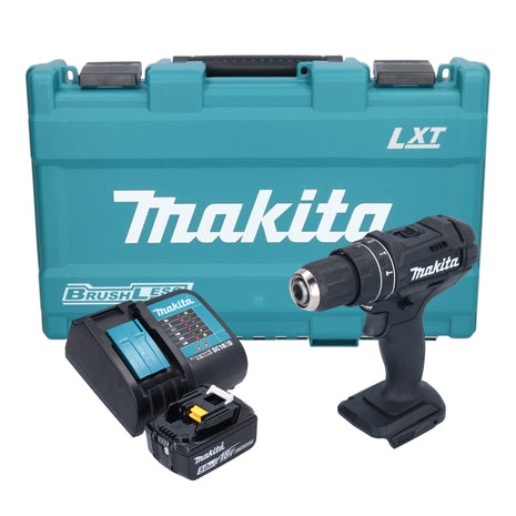 Makita DHP 482 ST1KB taladro percutor inalámbrico 18 V 62 Nm negro + 1x batería 5,0 Ah + cargador + estuche