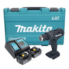 Makita DHP 482 STKB taladro percutor inalámbrico 18 V 62 Nm negro + 2x baterías 5,0 Ah + cargador + estuche