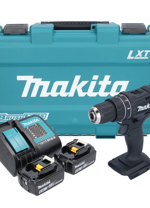 Makita DHP 482 SGKB perceuse à percussion sans fil 18 V 62 Nm noir + 2x batteries 6,0 Ah + chargeur + mallette