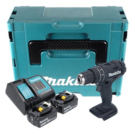 Makita DHP 482 SGJB Akku Schlagbohrschrauber 18 V 62 Nm Schwarz + 2x Akku 6,0 Ah + Ladegerät + Makpac