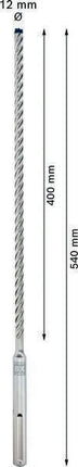 Marteau perforateur BOSCH Expert SDS max-8X Ø 12 mm longueur utile 400 mm longueur 540 mm (4000909888)