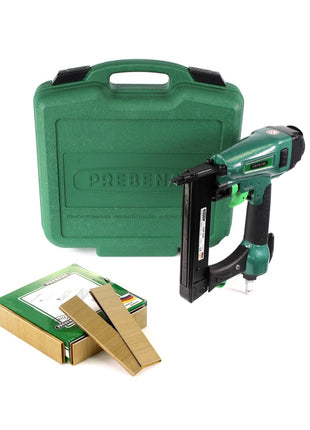 Prebena 3GP-E40 Druckluft Nagler Klammergerät Typ E im Transportkoffer + Prebena E20CNKHA Heftklammern 20mm - 9200 Stück - Toolbrothers