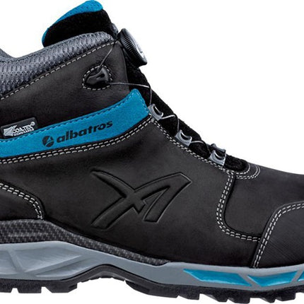 ALBATROS Sicherheitsstiefel TOFANE BLACK QL CTX MID Größe 43 schwarz/blau ( 4300700663 )