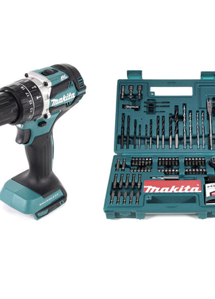 Makita DHP 484 Z 18 V Brushless Li-Ion Akku Schlagbohrschrauber Solo + Makita B-53811 Bit & Bohrer-Set 100-teilig - Toolbrothers