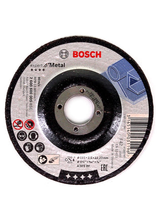 Bosch GWS 7-115 E 720W Winkelschleifer 115 mm Scheibendurchmesser ( 0601388201 ) + 25 x Bosch Trennscheibe für Metall - 115 x 22,23 mm, gekröpft ( 2608600005 ) - Toolbrothers