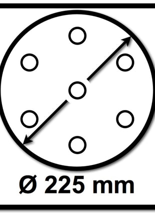 Festool Schleifscheiben STF 225 mm P180 GR S/25 Granat Soft 25 Stück ( 204225 ) - Toolbrothers