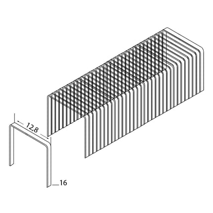 Bostitch Klammern 5.000 Stk. 80er Klammerserie 16 mm Länge ( 1801601Z ) - Toolbrothers