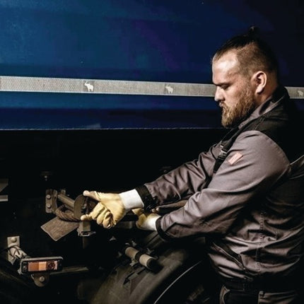 NITRAS gloves 03405 size 8 white/yellow ( 8000636642 )