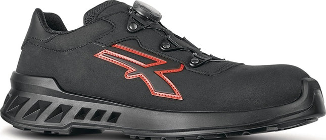 U.POWER zapato bajo de seguridad Caesar talla 46 negro/rojo ( 8002411826 )