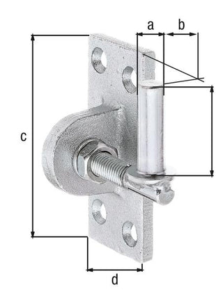 GAH Kloben  zum Anschrauben 13x45mmStahl roh ( 8002902176 )