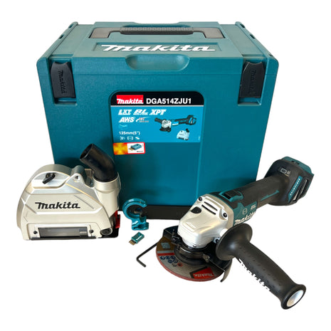 Makita DGA 514 ZJU1 Akumulatorowa szlifierka kątowa 18 V 125 mm bezszczotkowa + Makpac - bez akumulatora, bez ładowarki