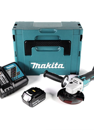 Makita DGA 511 RG1J Akku Winkelschleifer 18V 125mm Brushless + 1x Akku 6,0Ah + Ladegerät + Makpac - Toolbrothers