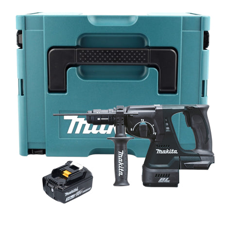 Makita DHR 243 F1J B Akku Kombihammer 18 V 2,0 J SDS-Plus schwarz + 1x Akku 3,0 Ah + Schnellwechselfutter + Makpac - ohne Ladegerät