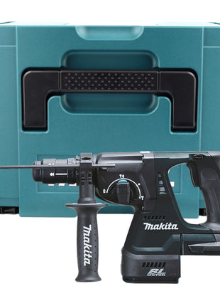 Makita DHR 243 RT1J B Marteau combiné sans fil 18 V 2,0 J SDS-Plus noir + 1x batterie 5,0 Ah + chargeur + mandrin à serrage rapide + Makpac