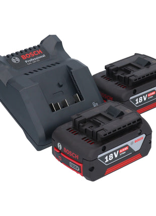 Lijadora excéntrica a batería Bosch GEX 185-LI Professional 18 V 125 mm sin escobillas + 2x batería 4,0 Ah + cargador