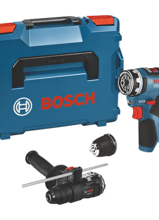 Bosch GSR 12V-35 FC Akku Bohrschrauber 12 V 35 Nm Brushless + 1x Akku 3,0 Ah + 2x Aufsatz + L-Boxx - ohne Ladegerät