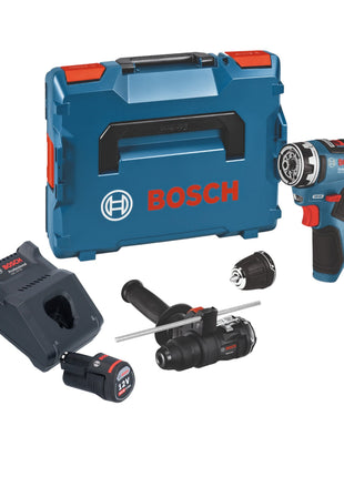 Taladro atornillador a batería Bosch GSR 12V-35 FC 12 V 35 Nm sin escobillas + 1x batería 3,0 Ah + cargador + 2x accesorios + L-Boxx