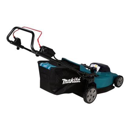 Rasaerba a batteria Makita DLM 480 CM2 36 V ( 2x 18 V ) 48 cm 62 L + 2x batteria 4,0 Ah + caricabatterie