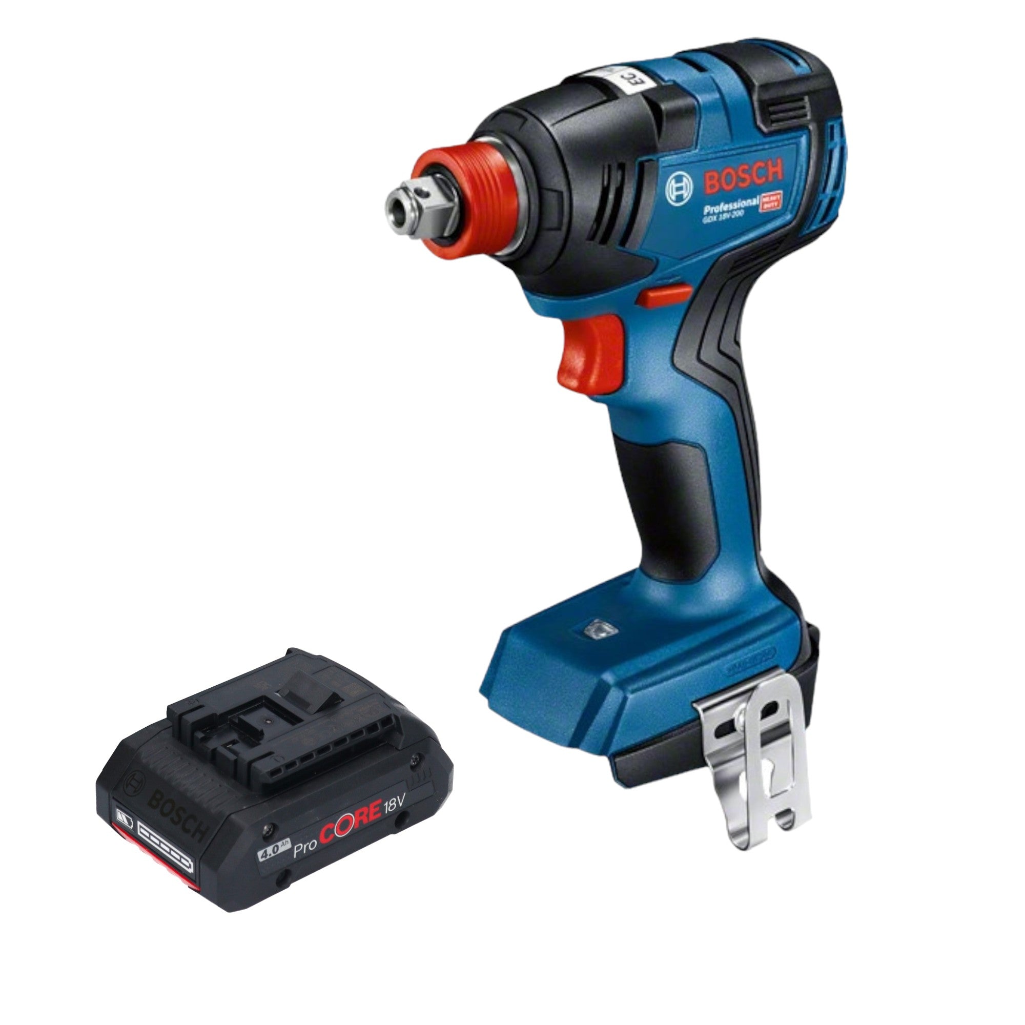 Bosch GDX 18V 200 Professional Akku Drehschlagschrauber 18 V 200 Nm Brushless 1x ProCORE Akku 4 0 Ah ohne Ladegeraet 0 - toolbrothers