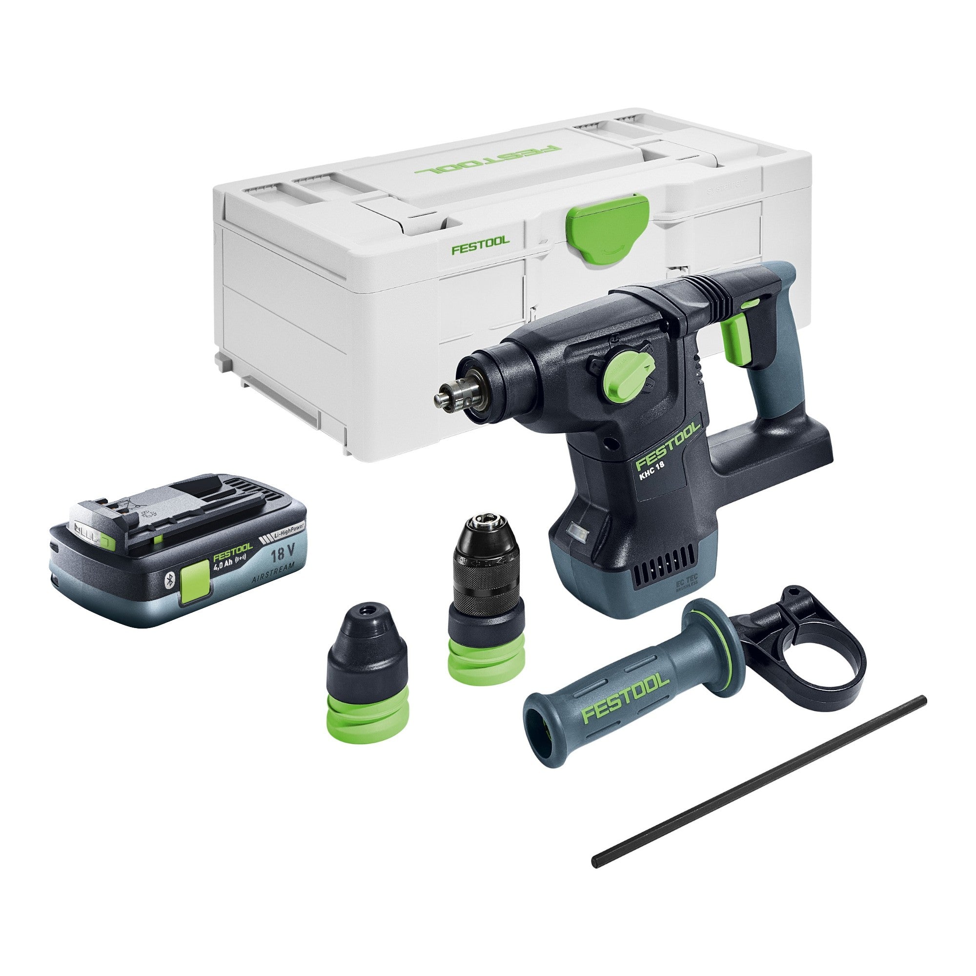 Festool KHC 18 EB Basic Akku Kombihammer 18 V 2 6 J SDS Plus Brushless 1x Akku 4 0 Ah Systainer ohne Ladegeraet 0 - toolbrothers