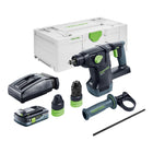 Martillo combinado sin cable Festool KHC 18 EB-Basic 18 V 2,6 J SDS-Plus Brushless + 1x batería 4,0 Ah + cargador + systainer