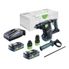 Festool KHC 18 EB-Basic cordless combihammer 18 V 2.6 J SDS-Plus Brushless + 2x battery 4.0 Ah + charger + systainer