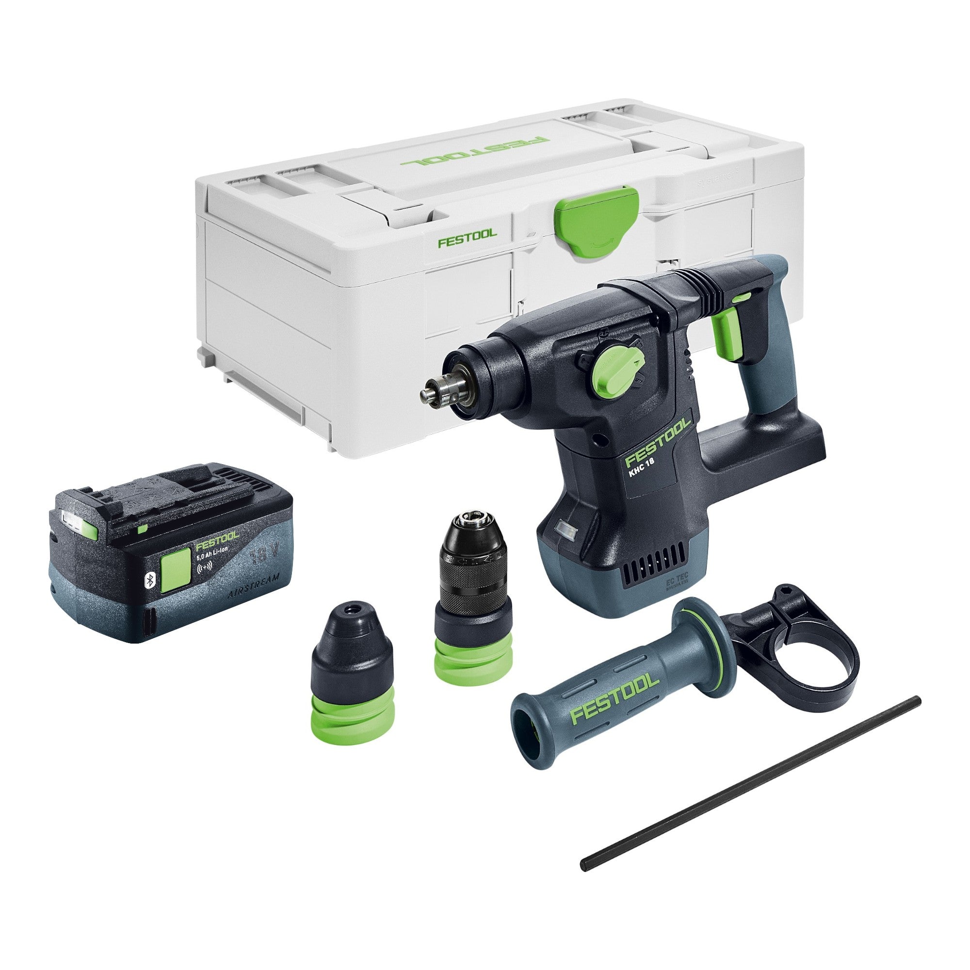 Festool KHC 18 EB Basic Akku Kombihammer 18 V 2 6 J SDS Plus Brushless 1x Akku 5 0 Ah Systainer ohne Ladegeraet 0 - toolbrothers