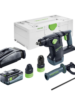 Festool KHC 18 EB-Basic Akku Kombihammer 18 V 2,6 J SDS-Plus Brushless + 1x Akku 8,0 Ah + Ladegerät + Systainer