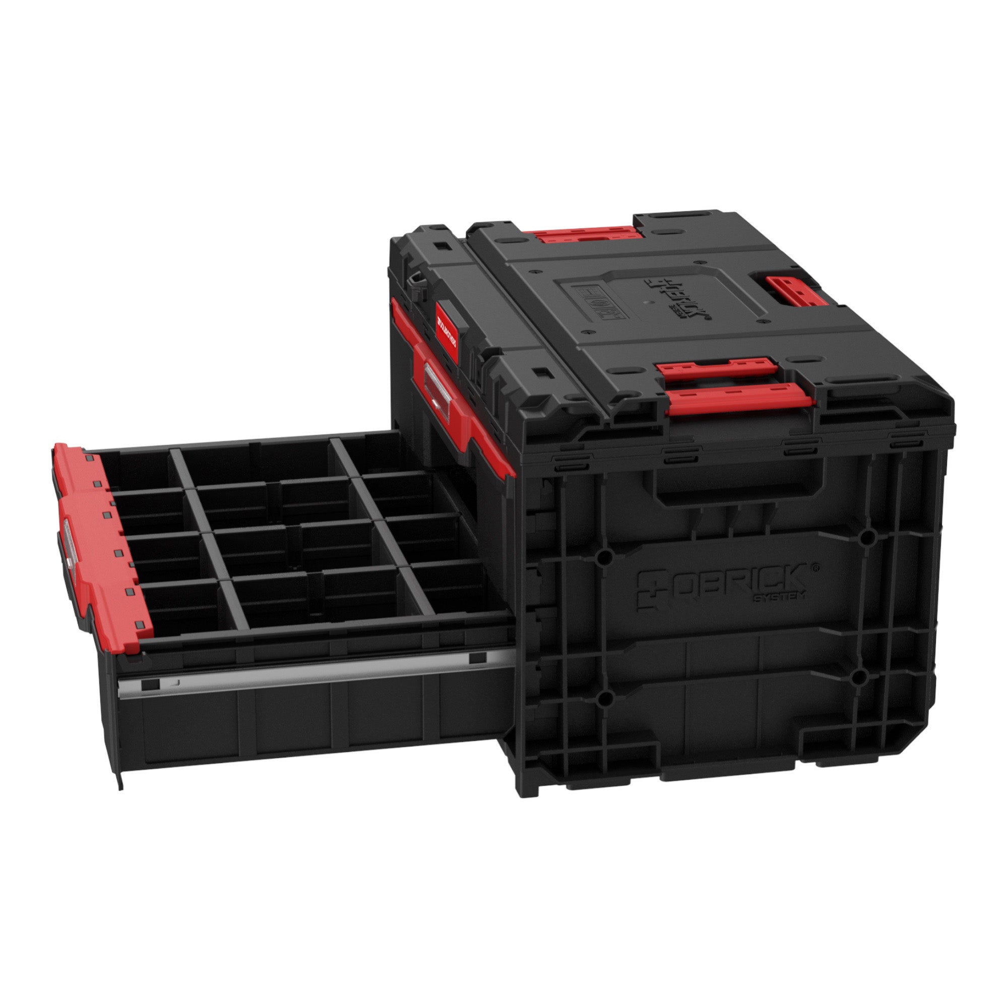 Toolbrothers RHINO XXL Drawer 2 ECO Schubladenkoffer mit zwei Schublaeden Trennwaende 29 L IP66 2 - toolbrothers