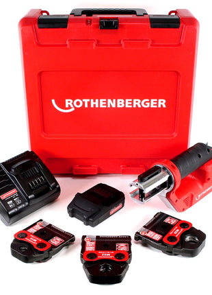 Rothenberger ROMAX Compact TT 18V Akku Pressmaschine + 1x Akku 2,0Ah + Ladegerät + Pressbackenset + Koffer ( 1000002118 ) - Toolbrothers