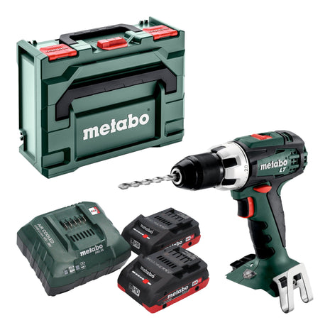 Taladro atornillador a batería Metabo BS 18 LT 18 V 60 Nm (602102800) + 2x batería LiHD 4,0 Ah + cargador + metaBOX