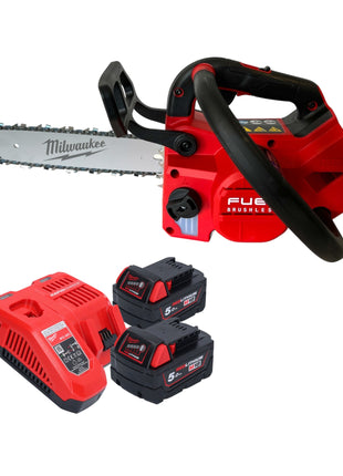 Milwaukee M18 FTHCHS30-552 Akku Top Handle Kettensäge 18 V 30 cm + 2x Akku 5,0 Ah + Ladegerät