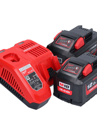 Tronçonneuse à batterie Milwaukee M18 FTCHS30-122 avec poignée supérieure 18 V 30 cm + 2x batteries 12,0 Ah + chargeur