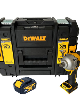 DeWalt DCF 891 NT Akku Schlagschrauber 18 V 1084 Nm 1/2" Brushless + 1x Akku 4,0 Ah + TSTAK - ohne Ladegerät