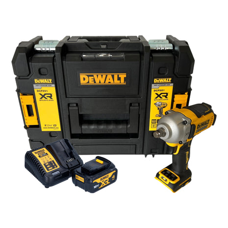 DeWalt DCF 891 M1T cordless impact wrench 18 V 1084 Nm 1/2" brushless + 1x rechargeable battery 4.0 Ah + TSTAK + charger