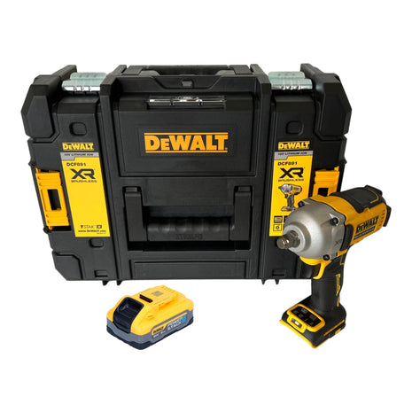 DeWalt DCF 891 NT cordless impact wrench 18 V 1084 Nm 1/2" brushless + 1x Powerstack battery 5.0 Ah + TSTAK - without charger