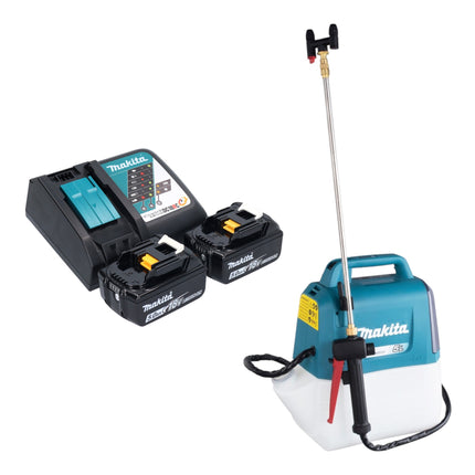 Makita DUS 054 RT2 pulverizador a presión sin cable 18 V 5,0 l 3,0 bar + 2x batería recargable 5,0 Ah + cargador