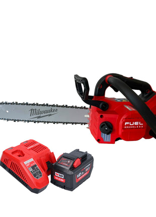 Tronçonneuse à batterie Milwaukee M18 FTCHS35-112 avec poignée supérieure 35 cm + 1x batterie 12,0 Ah + chargeur