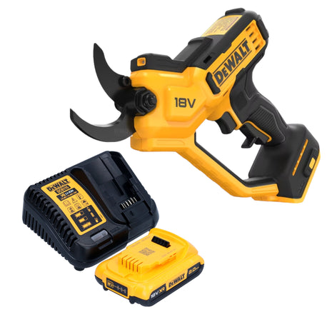 DeWalt DCMPP 568 D1 Forbici per potatura a batteria 18 V 38 mm + 1x batteria ricaricabile 2,0 Ah + caricatore