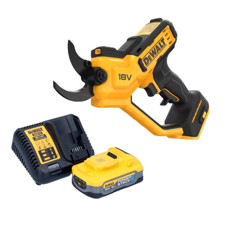 Tijeras de podar a batería DeWalt DCMPP 568 H1 18 V 38 mm + 1x batería Powerstack 5,0 Ah + cargador