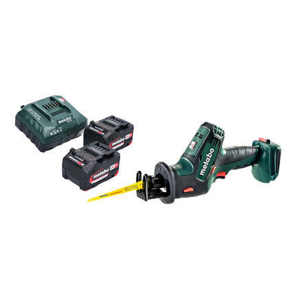 Metabo SSE 18 LTX Sierra de sable compacta sin cable 18 V 13 mm + 2x batería recargable 4,0 Ah + cargador