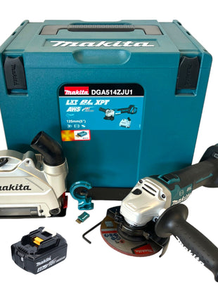 Makita DGA 514 M1JU1 amoladora angular a batería 18 V 125 mm sin escobillas + 1x batería 4,0 Ah + Makpac - sin cargador