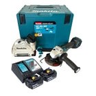Makita DGA 514 RMJU1 cordless angle grinder 18 V 125 mm brushless + 2x battery 4.0 Ah + charger + Makpac