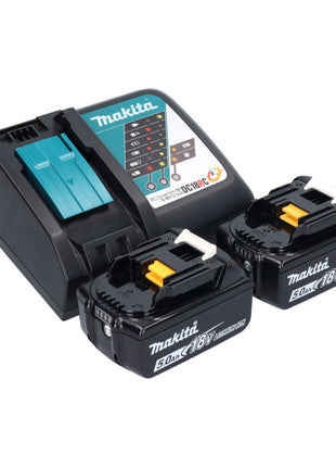 Makita DGA 514 RTJU1 Meuleuse d'angle sur batterie 18 V 125 mm sans balais + 2x batteries 5,0 Ah + chargeur + Makpac