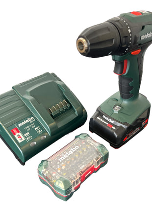 Coffret perceuse-visseuse sans fil Metabo BS 18 18 V 48 Nm (602207580) + 1x batterie 2,0 Ah + chargeur + coffret d'embouts + sac