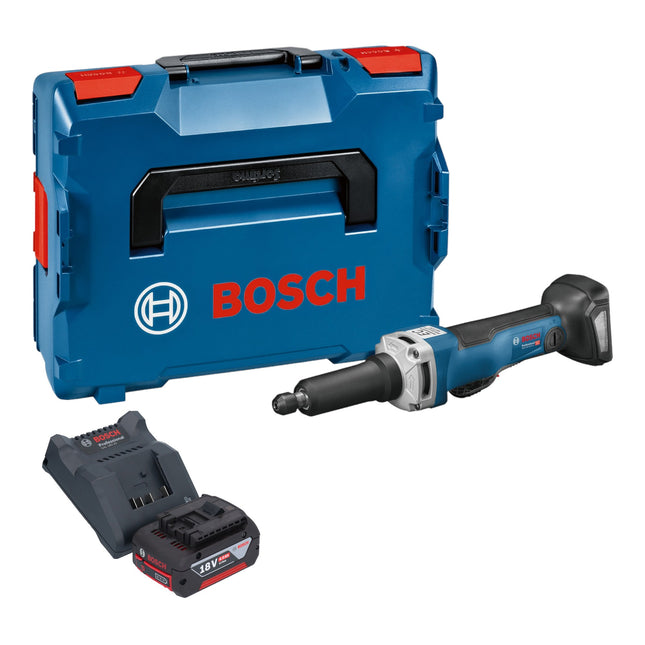 Bosch GGS 18V-23 PLC Amoladora recta profesional a batería 18 V sin escobillas + 1x acumulador 4,0 Ah + cargador + L-Boxx