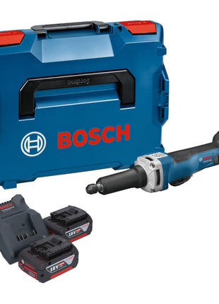 Bosch GGS 18V-23 PLC Meuleuse droite professionnelle sur batterie 18 V sans balais + 2x batterie 4,0 Ah + chargeur + L-Boxx